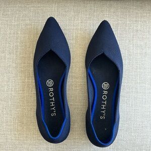 Rothy’s Point Navy Flat Shoe 8
